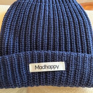 Madhappy Holiday Cotton Beanie Navy